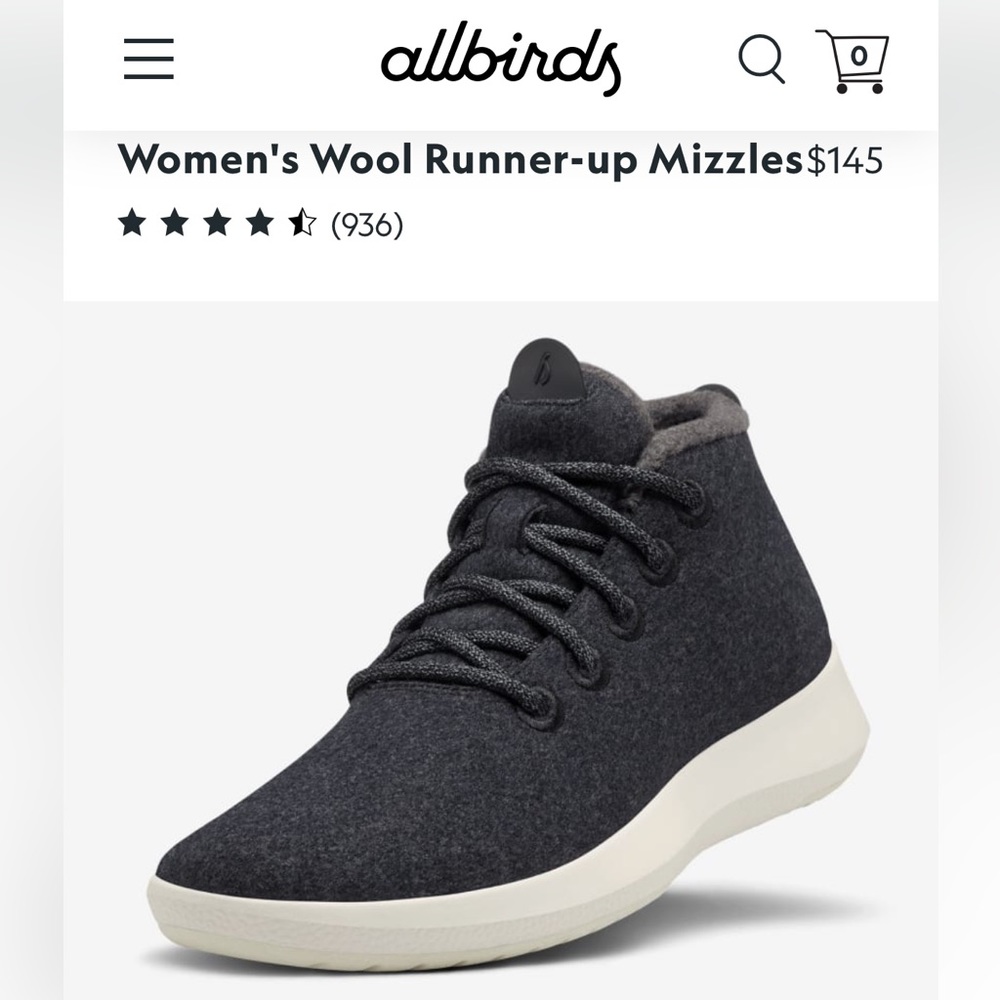 Allbirds Women's Wool Runner-up Mizzles
Womens sz 9